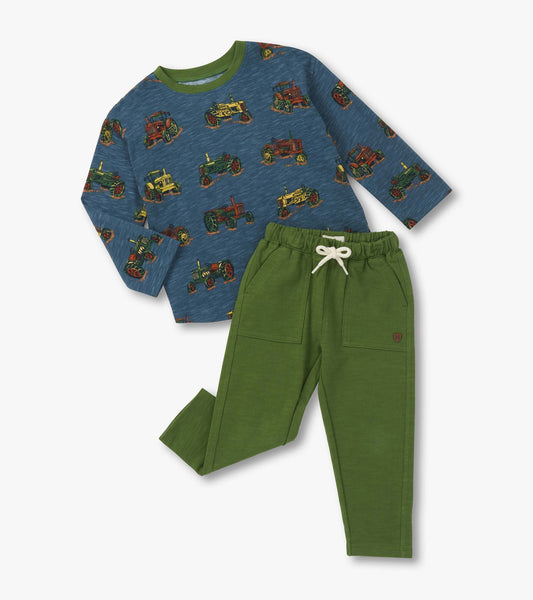 Landscape Tractors Graphic Tee and Pant Set