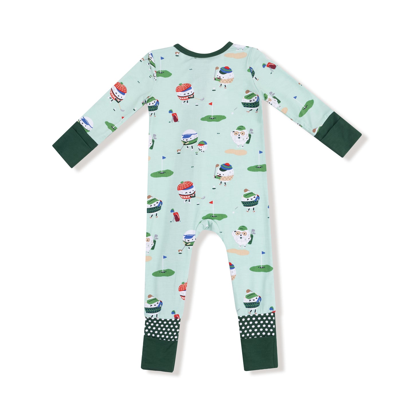 Golf Pros - Green - 2 Way Zipper Romper