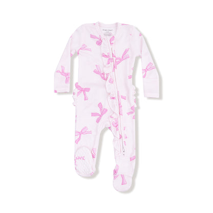 Pretty Bows- 2 Way Ruffle Footie