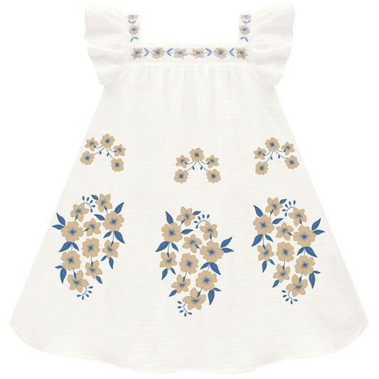 Off White Floral Dress