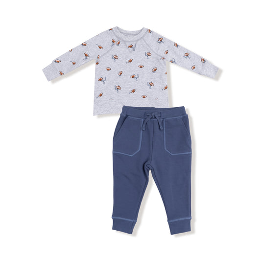 Football Field Goal Raglan Sweatshirt And Jogger Set
