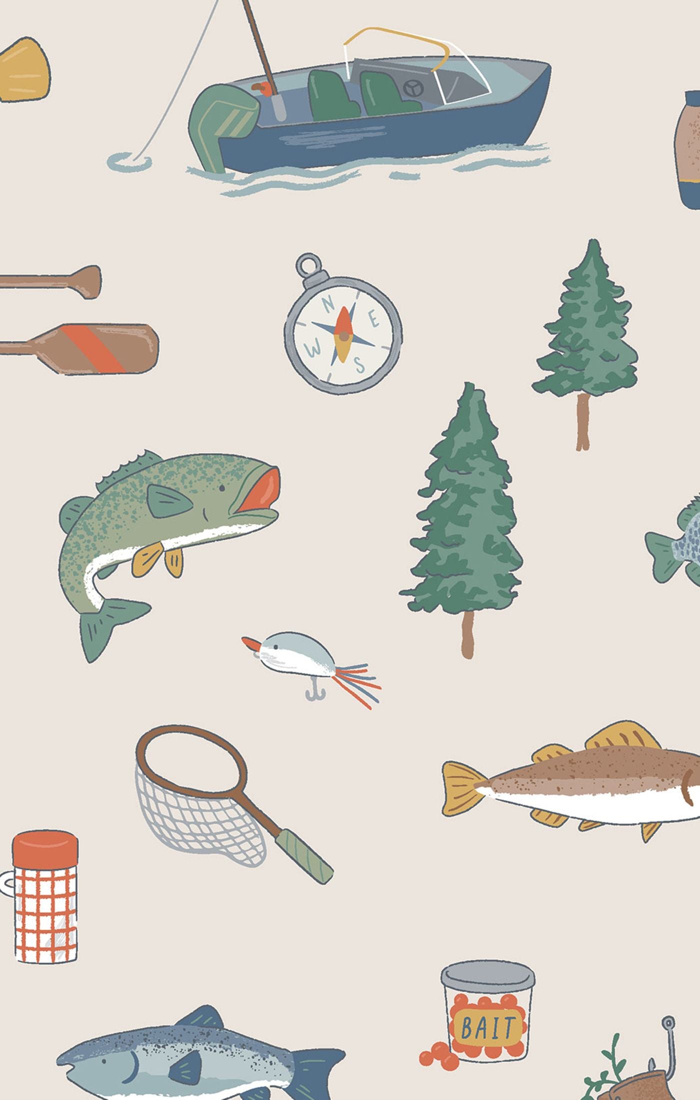 Fishing Things Waffle Jogger Set