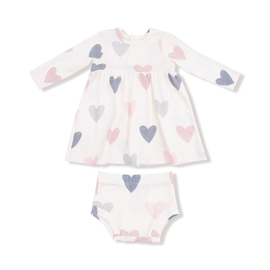 Hearts Dress & Bloomer Set