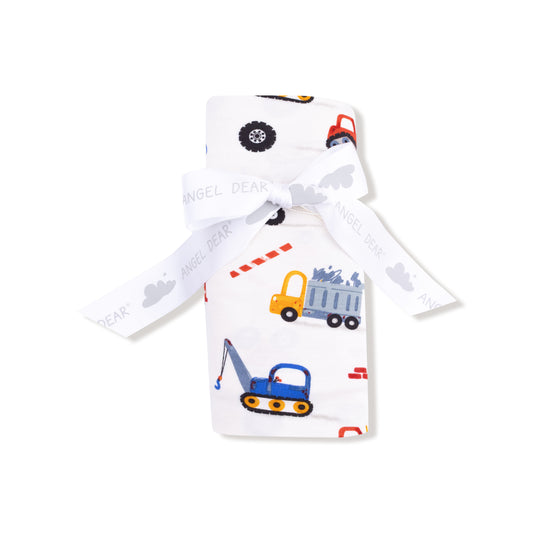 Crayon Construction Swaddle Blanket