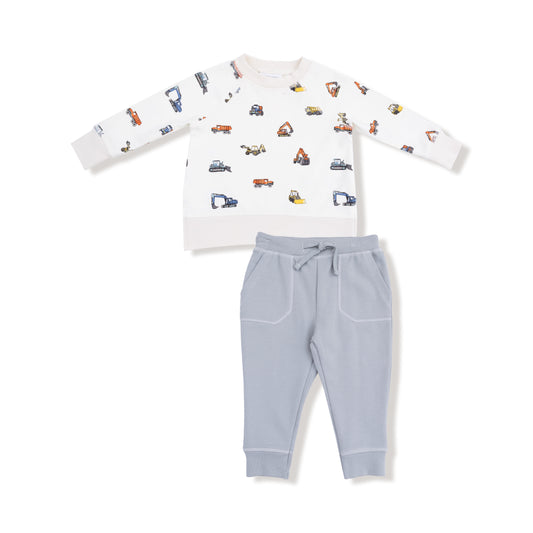 Construction Vehicles Sweatshirt And Jogger Set
