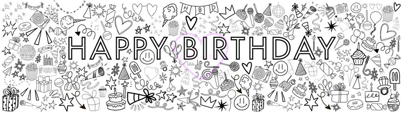 Happy Birthday Coloring Runner
