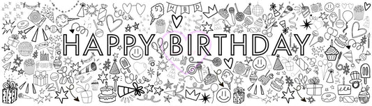 Happy Birthday Coloring Runner